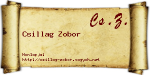 Csillag Zobor névjegykártya